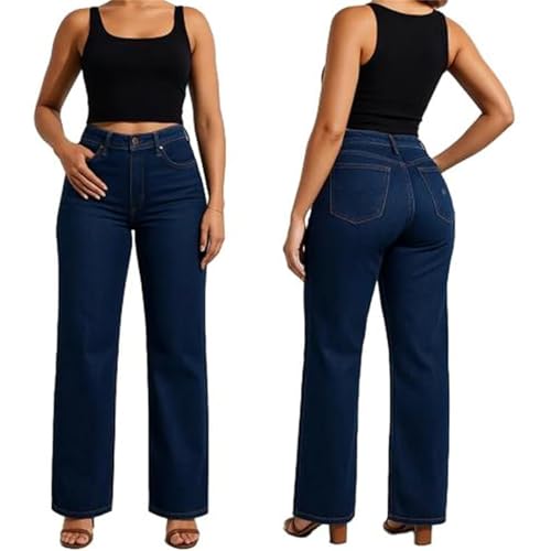 Valvari Jeans, Valvari Mid-Low Rise Stretch Jeans, Sweatpant Jean Tummy Control Baggy Straight Leg