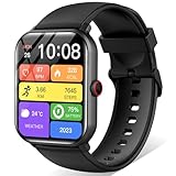 スマートウォッチ【2025年進化モデル＆SOS機能追加】1.9インチ大画面 Bluetooth5.3 通話機能付き iPhone対応 アンドロイド対応 活動量計 歩数計 腕時計 スポーツウォッチ 多種類運動モード 着信/メッセージ通知 音楽再生 200+文字盤切替 目覚まし時計 生活防水 長持ちバッテリー メンズ レディース 軽量 (黒い)