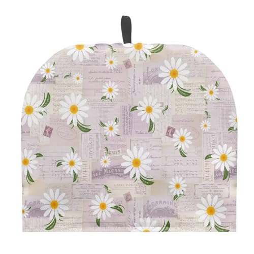 Image of Generic Hudotybom Daisy Tea Cozy for Teapot Insulated Large Teapot Cover to Keep Warm Tea Kettle Cover Machine Washable Coffee Pot Cloth Covers Kitchen Home Decorations for Housewife Mom, CZA49