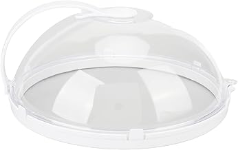 Capa de prato portátil para micro-ondas, evita respingos de óleo, aquecimento de forno de micro-ondas, capa especial, protetor de placa de micro-ondas com alça leve