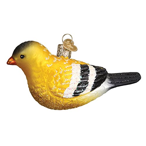 Old World Christmas American Goldfinch Glass Blown...