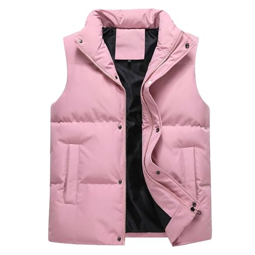 Puffer Vest For Men Winter Lightweight Stand Collar Sleeveless Quilted Jacket Outerwear