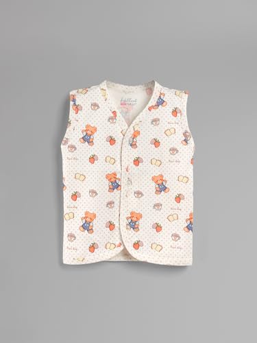 Image of HELLCAT 100% Cotton Front Open Jhabla Vest & T Shirt for Babies - Pack of 5 (Unisex,Sleeveless)