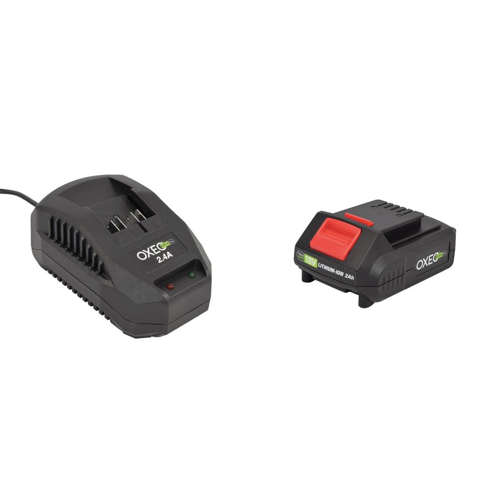 Batterie et Chargeur Rapide Batterie 18V Easy Full - 2.4A - Compatible avec Les Outils Jardinage Bricolage sans Fil Easy Full