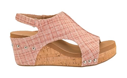 Image of Corkys Footwear Womens Carley Wedges, Featuring Corkys EVA Foam Cushioned Insoles, A 2.5 Inch Heel, Lightweight For All Day Wear, And Hook And Loop Closure