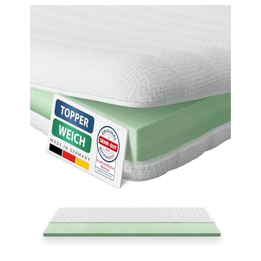 AM Qualitätsmatratzen Basic Topper 110x200 cm - Weiche & anpassungsfähige Matratzenauflage - Auch für Boxspringbetten geeignet - Made in Germany