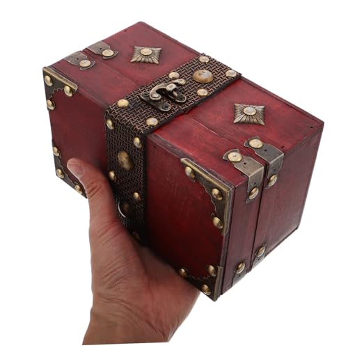 Coffre à trésors avec fermoir Healeved boîte de rangement bijoux bois - 5