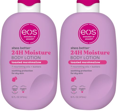 Image of eos Shea Better 24H Moisture Body Lotion- Toasted Marshmallow,16 fl oz (Pack of 2)