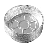 ACNTENY 20Pcs 6 Inch Foil Air Fryer Baking Pan, Round Non-Stick Tray