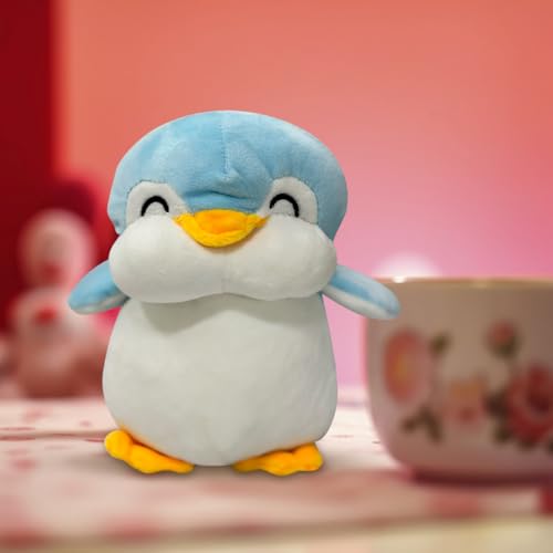 Image of ADORA Penguin Soft Toy Plush for Kids | Super Soft Penguin Teddy Bear | Cute & Huggable Stuffed Animal Toy for Boys & Girls Blue & White Plush Toy