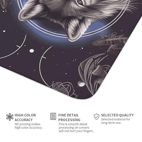 Peintures à suspendre loup et attrape-rêves en métal d'art mural