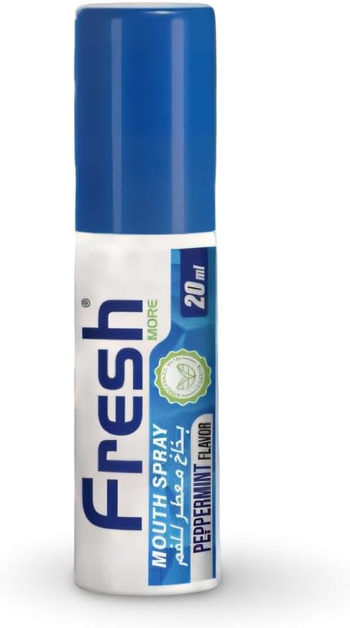 Fresh More Mouth Spray - Instant Fresh Breath, Alcohol-Free, Peppermint Flavor, (20ml) Pocket-Size, Breath Freshner.