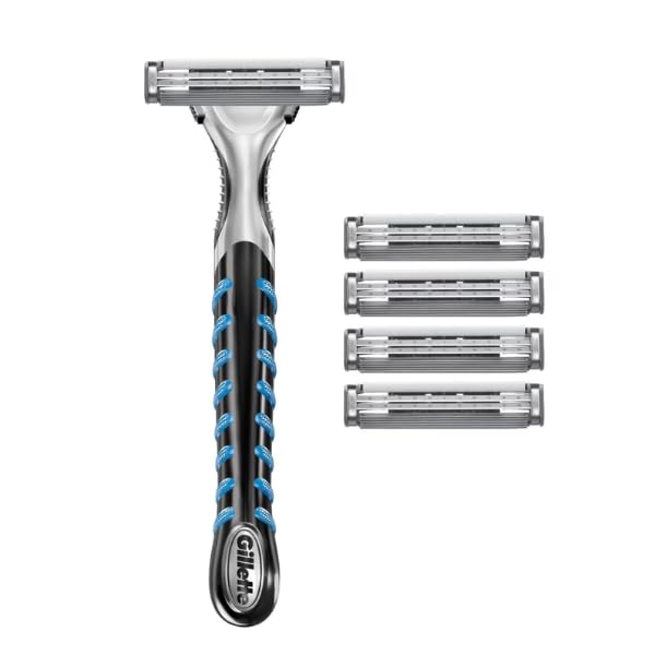 Gillette Sensor Excel golarka męska, golarka + 3 ostrza z podwójnym ostrzem, prezent dla mężczyzn