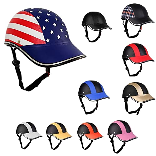 Bicycle Helmet Bike Cycling Helmets For Women And Men 9 Colors Adjustable Strap Adult Helmet (Universal Size, Pu Baseball Cap Helmet) (Silver) #TOP1