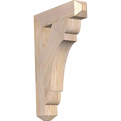 Ekena Millwork BKT04X18X26OLY04SDF Olympic Craftsman Smooth Bracket, 3.5" Width x 18" Depth x 26" Height, Douglas Fir