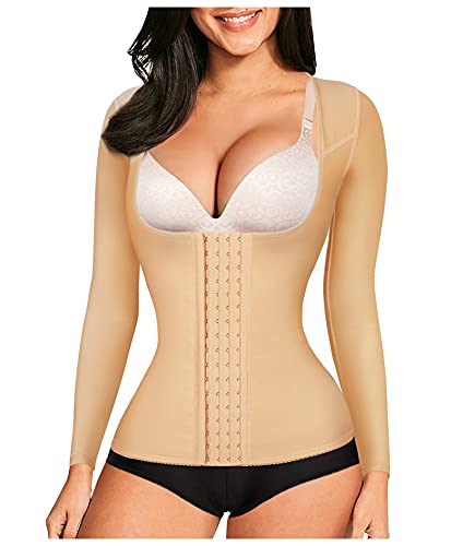 Gotoly Women Waist Trainer Slim Shapewear Tummy Control Corset Post Surgical Compression Top (Beige, Medium) #TOP11