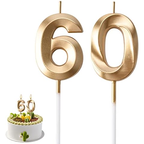 AIYONG 60 cumpleaños velas pastel Cover
