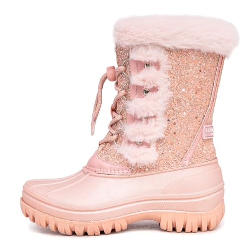 London Fog Girls Youth And Toddler Icelyn Cold Weather Warm Lined Snow Boot Girls Boot In Youth And Toddler Sizes Pink Size 13 thumb #1