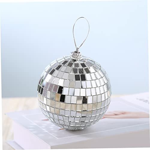Bola espejada decorativa SaditY, 24 unidades, para árbol de Navidad, fiestas y decoración de eventos, diseño disco ball plateado con espejos pequeños miniatura 7