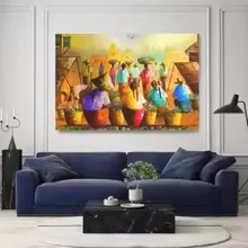 Toile minimaliste africaine pour réchauffer un mur blanc vide - 3