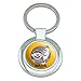 Sesame Street Bert and Ernie Bros Keychain Classy Round Chrome Plated Metal