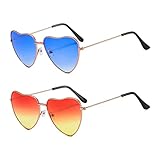 Polarisierte UV400-Linsen – Herzförmige Sonnenbrille bietet eine Polarisationseffizienz von 99 %, blockiert und verwaltet UV- und HEV-Licht, bietet ein hervorragendes Seherlebnis und Blendschutz, während die Farbintegrität erhalten bleibt, ideal für Partys, Fotokabinen, Reisen, Einkaufen, den täglichen Gebrauch, Musik Festivals, Bekleidungszubehör, besondere Veranstaltungen, Strand, Poolpartys. Ideal als High-Fashion-Accessoire und Alltagskleidung für das ganze Jahr. .