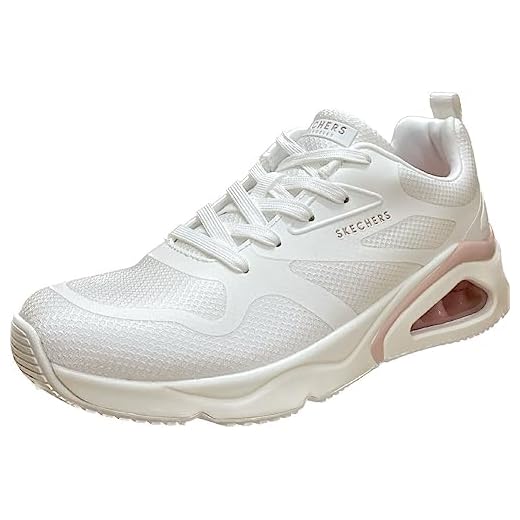 Skechers Tenis Tres-Air Revolution para Mujer, Malla Blanca termofusible, 37 EU