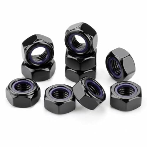 Image of M2(2mm) Hex Nuts Black for Bolts & Screws Full Nuts with Coarse Thread DIN 934(Pack of 40)