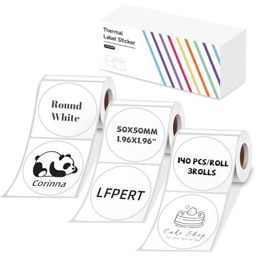 Étiquettes thermiques BQ1 rouleau adhésif 50x50 mm pour imprimante code-barres et étiquettes prix