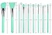 LORMAY 9Pcs Silicone Makeup Brush Set. Applicators for Facial Mask, Eyeliner, Eyebrow, Eye Shadow and Lip Makeup, and UV Epoxy Resin Craft Kit (Mint Green)