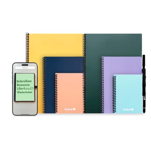 Cahier effaçable bleu A4 vierge et ligné Bambook carnet réutilisable connecté - 3