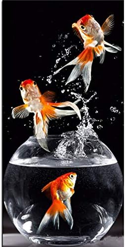 Amazon Diyのダイヤモンド絵画 魚のタンク金魚の写真ラインストーンダイヤモンド刺繍絵画芸術クロスクラフト壁寝室リビングルーム キャンバスサイズ30x40cm 刺しゅうキット 通販