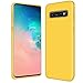 Produktbild Conie® Basic Backcove Hülle für Samsung Galaxy S10, [ Microfaser Innenfutter ] Schutzhülle sturzsichere Hülle aus TPU Anti Fingerprint Rückschale, Galaxy S10 Case Gelb