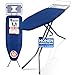 Produktbild SCHWANFELD® Premium XXL Bügelbrett 122x44cm Bügelfläche [EXTRA STABIL & HÖHENVERSTELLBAR] - Bügelbrett für Dampfbügelstation - Bügeltisch mit rutschfesten Füßen - Ironing Board mit Ablage (Made in EU)