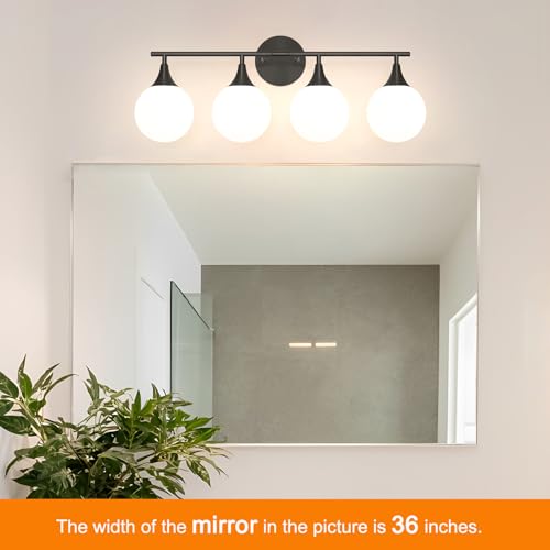 Image of Daunton Modern Matte Black Bathroom Vanity Light - Energy Efficient G9 Base Bathroom Lighting Fixtures Over Mirror, Anti-Glare 26 Inch Soft Illumination for Makeup & Shaving, Stylish and Affordable