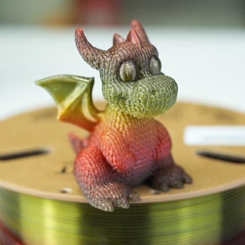 Image of GratKit Gradient PETG Filament, Color Change 3D Printer Filament 1.75mm, 1kg, Multicolor PETG Transparent Gradient Yellow Green Red