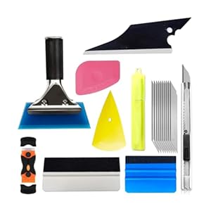 Mandark 18PCS Car Window Tint Kit, Vehicle Glass Protective Film Wrapping Installation Set, Auto Vinyl Wrap Tinting Tools Included Squeegees, Felt Squeege, Cutting Knife with Blades
