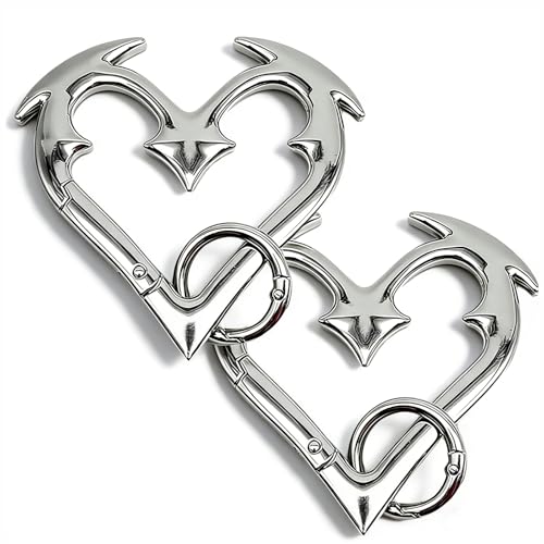 2 PC Heart carabiner - Cute Carabiner Clip, Cool Y2K Fashion Carabiner for Keys, Backpacks, Cars & Daily Decoration
