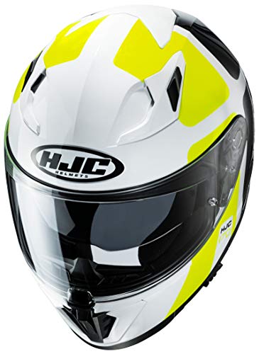 Kask motocyklowy HJC i70 PRIKA MC4H, biały/czarny/żółty, rozmiar XS