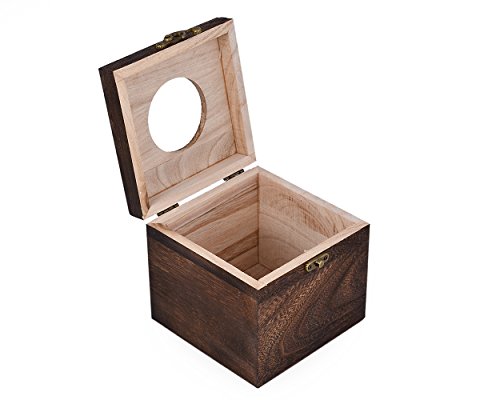 Bathroom Tissue Holder Retro Square Wooden Boutique Decoration For Home Office Car - Brown (Brown 5 Inches (Not Standard Size)) #TOP2