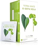 Nutra Tea - Yerba Mate & Gotu Kola - Yerba Mate Tee, Kaffee-Alternative, Fitness-Tee - Koffein-Alternative ohne Jitter - 40 einzeln verpackte Beutel - Kräuteraufguss (2er-Pack)