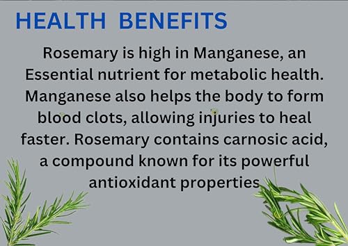 Rosemary Dried Leaves 200 Grams + FREE Hair ApplicatorRosemary for Hair growth, Dry Herb Rosemary Dried Leaf for Seasoning ,Herbal Tea , Salads, Soups, Cooking, 100% Natural ,No Artificial Color ,No Preservatives