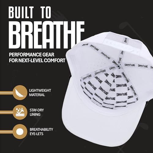 Image of Curves & Clubs Titties Golf Hat - Funny Golf Hat, Titties Hat - Funny American Hat - Men's Gifts (Cotton, White-Black)
