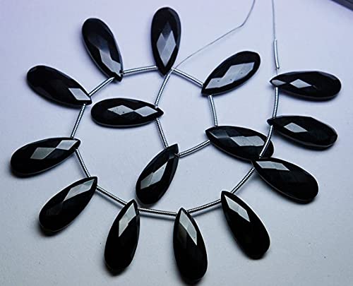 Onyx noir en paire assortie pour remplacer des pierres de boucles d'oreilles pendentifs