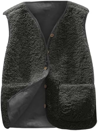 Rapbin Teddy fleece vest dames, herfst winter warm mouwloos vest