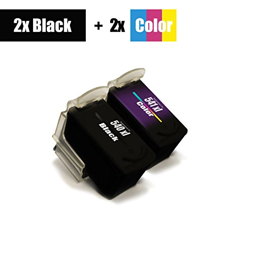 Pack de 4 cartouches XL PG540 CL541 haute capacité pour Pixma MG2140