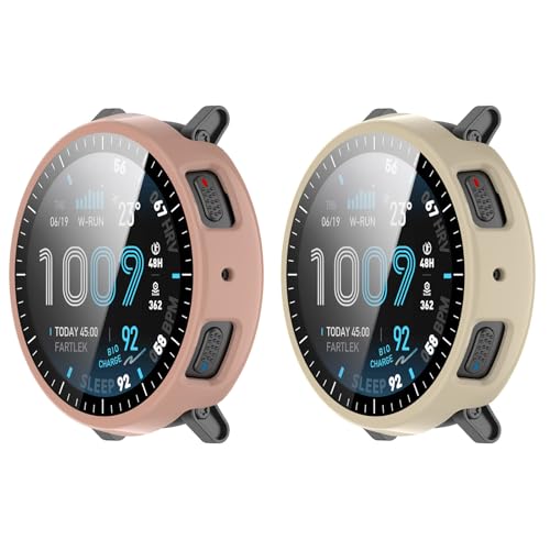[2��] Amazfit Active Max �E�H�b�`�P�[�X�J�o�[ PC�f�ށ{�t�B���� �A�}�Y�t�B�b�g �A�N�e�B�u �}�b�N�X�J�o�[ ����HD�����K���X�X�N���[���v���e�N�^�[ Amazfit Active Max 48mm �p�P�[�X (�A�C�{���[+�s���N)