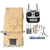 vehiculos militares rc ★ Bastidor trapezoidal de metal altamente simulado y chasis de metal, ruedas laterales de alto torque, relación de reducción 1: 1.4. El capó, la puerta y el portón trasero se pueden abrir y el techo se puede quitar y convertir en un convertible