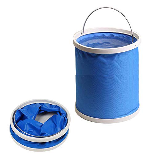 Namiot plażowy rozmiar 24 cm x 25 cm (niebieski) 9 l (6,64 galona) składane plastikowe okrągłe wiadro, namiot kempingowy