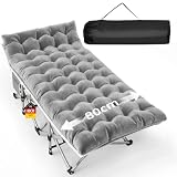 Feldbett Klappbar mit Matratze XXL 80cm Breite Klappbett Leicht bis 308kg, Campingbett Klappbar Gästebett mit Tragetasche Outdoor Bett für Garten Strand Reisen Camping Bett Campingliege Erwachsene